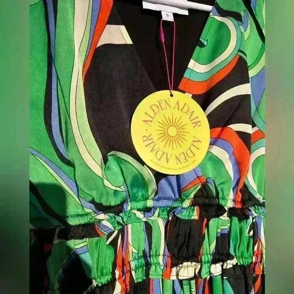 Alden Adair Shelbi Dress in Kimono new NWT colorful maxi - Picture 8 of 10